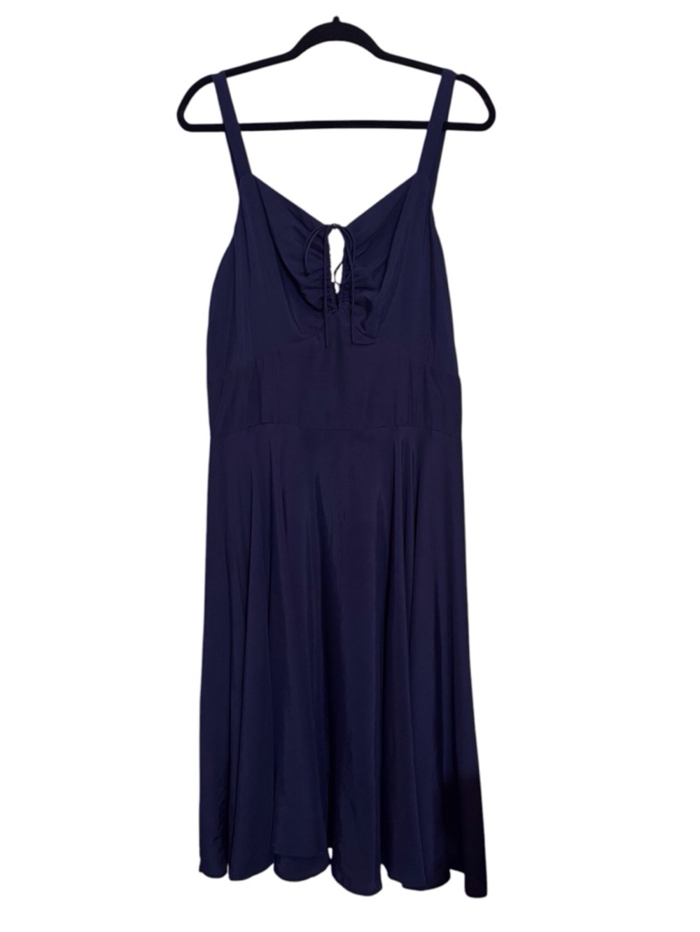 Trashy Diva Size 20 Navy Blue L’Amour Midi Length Dress Rayon Rockabilly Keyhole